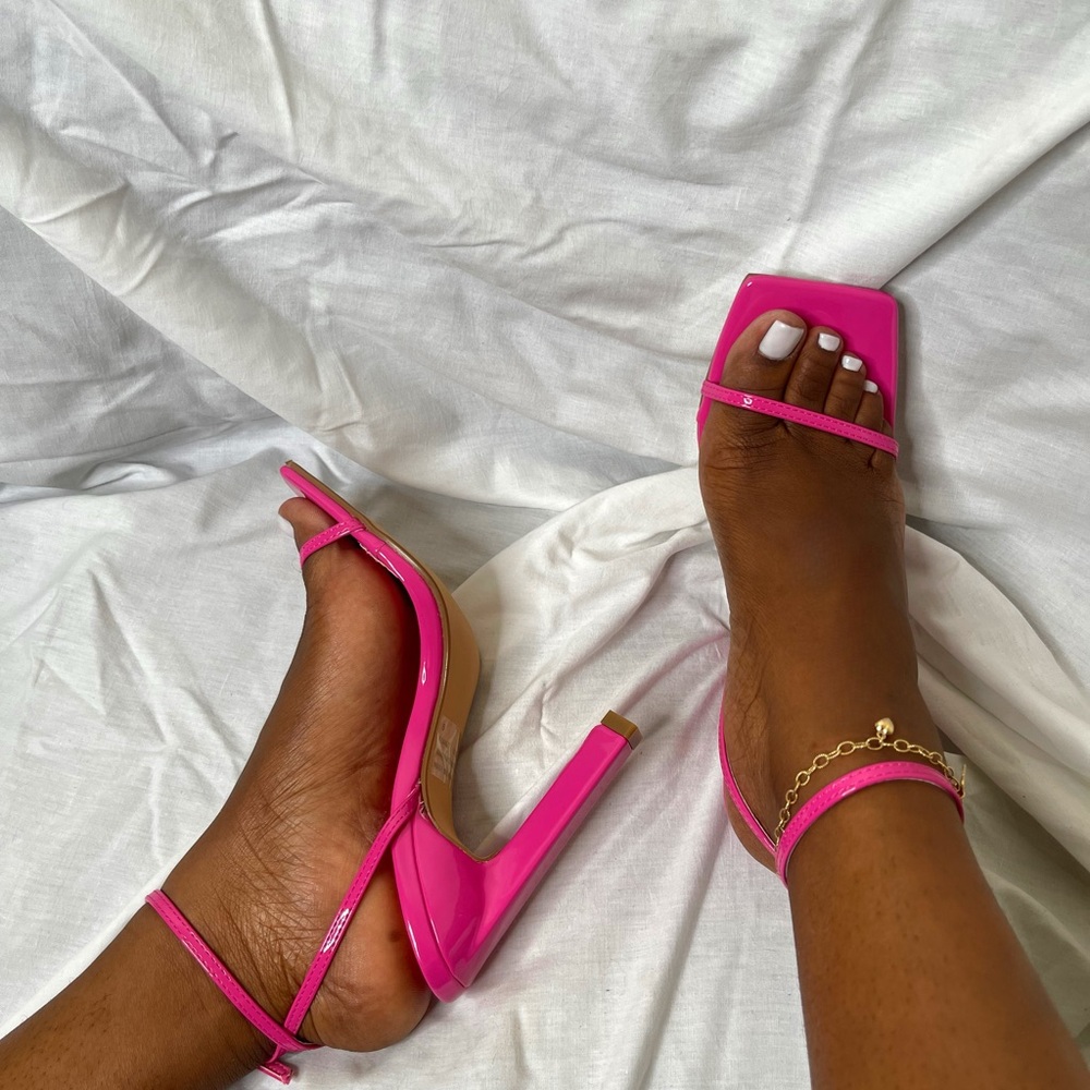 Elegant Pink Strappy Heels